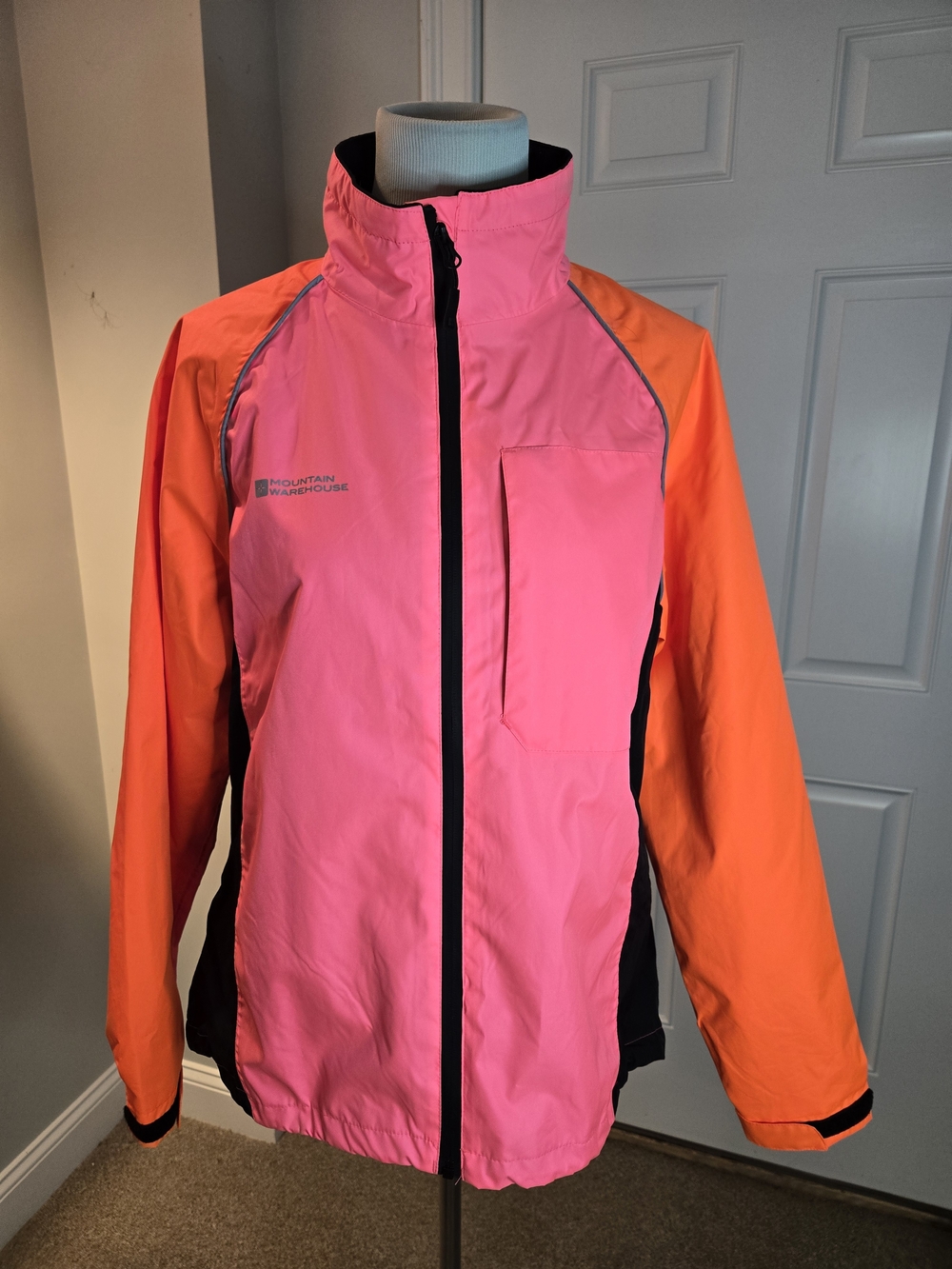 Women's Pink & Orange Lightweight Waterproof Jacket